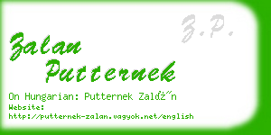 zalan putternek business card